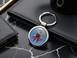 Personalized Glossy Keychains Metal Metal Sturdy